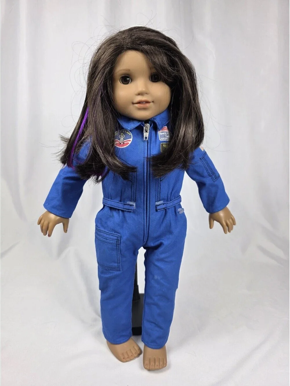 American Girl Luciana Vega Doll Girl of the Year 2018 Blue Flight Suit GUC